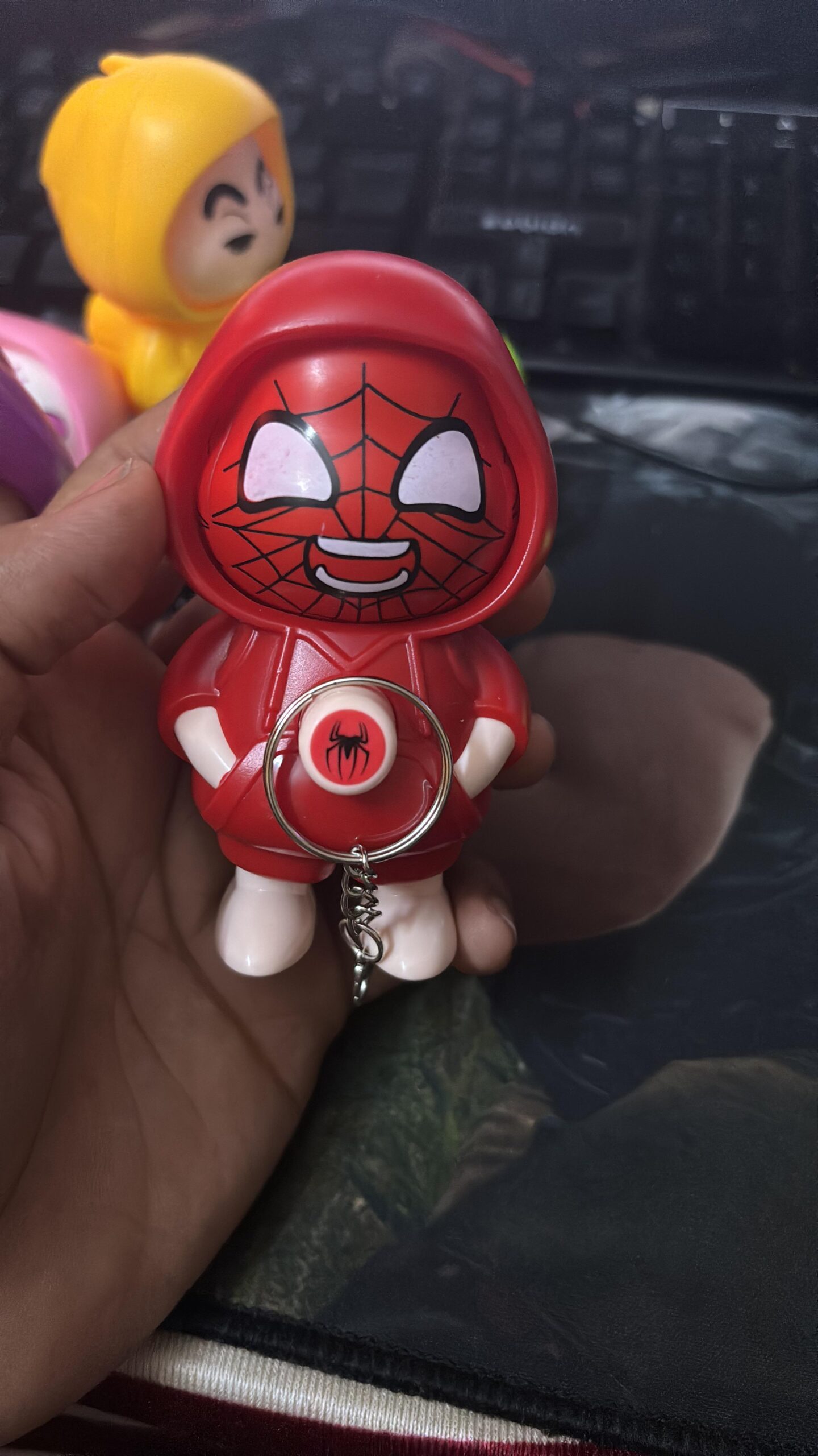 Spider Man Rotating Keychain
